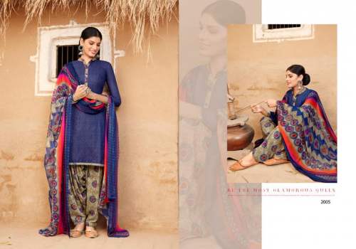 Casual wear Printed Punjabi Suit Material  by Indian Lady