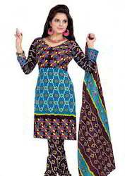 Cotton Bandhani Suit Material