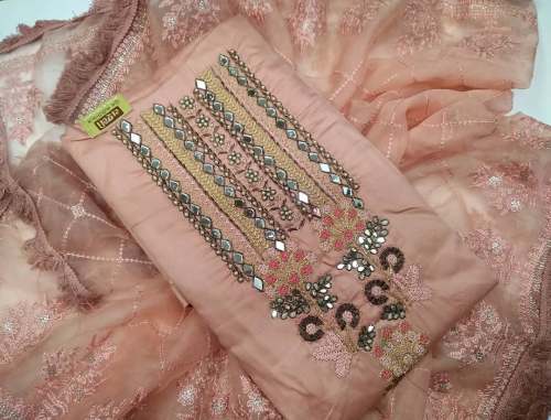 Embroidered Suit Material for Ladies by Yashvi Dress Material