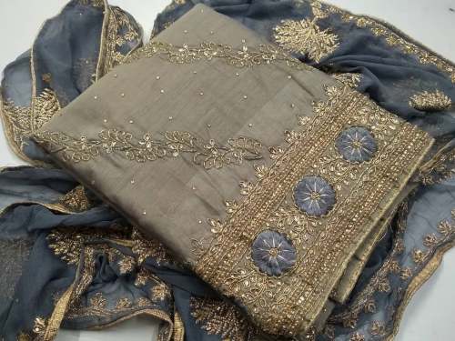 Fancy Zardoshi Work Dress Material  by Yashvi Dress Material