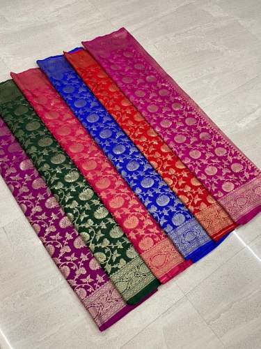 Banarasi Katan Georgette Soft Silk Saree