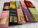 Banarasi Kora Organza strip Silk Saree thumb 10