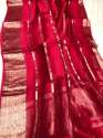 Banarasi Kora Organza strip Silk Saree thumb 4
