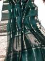 Banarasi Kora Organza strip Silk Saree thumb 7