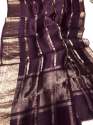 Banarasi Kora Organza strip Silk Saree thumb 8