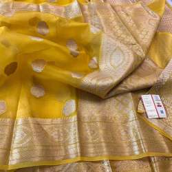 Banarasi semi Kora Organza Soft Silk Saree