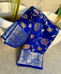 Designer Meenakari Banarasi Semi Georgette Soft Silk Saree