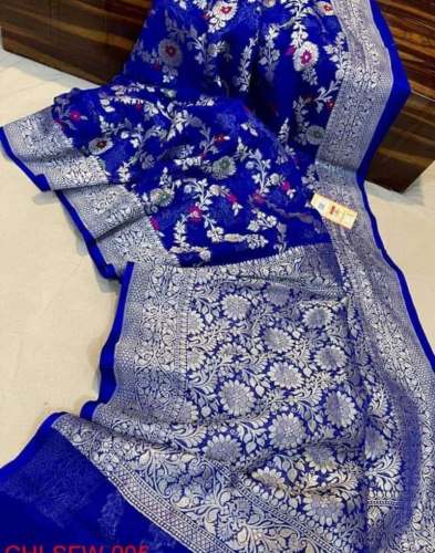 Exclusive Banarasi Semi Georgette Soft Silk Sari