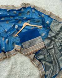 Exclusive Collection Banarasi Kora Dybel Saree