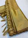 Exclusive Cutdana  Pure Gold Tissue Silk Saree thumb 1