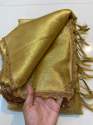 Exclusive Cutdana  Pure Gold Tissue Silk Saree thumb 3