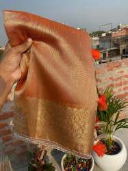 Exclusive kumkum Lace Banarasi Tissue Silk Saree