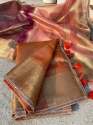 Exclusive kumkum Lace Banarasi Tissue Silk Saree thumb 8