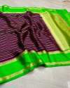 Fancy Zari lining Banarasi Warm Dyeable Soft Silk Saree thumb 3