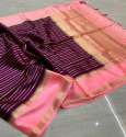 Fancy Zari lining Banarasi Warm Dyeable Soft Silk Saree thumb 9