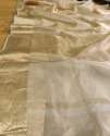 Golden Banarasi Handloom Pure Tissue Silk Plain Saree thumb 3