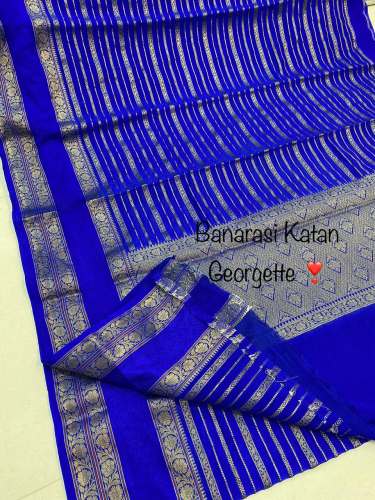 Handloom Banarasi Katan Georgette Silk Saree
