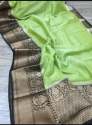 New Arrival Soft zari  Pure Linen Silk Saree thumb 6