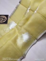 New Arrivals Zari Weaving Kora Organza Dyeable Saree