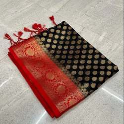 New Banarasi Warm Dyeable Soft Silk Botti Saree
