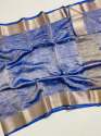 New Collections Banarasi Tissue Crush Soft Silk Saree thumb 9