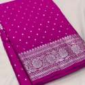 Semi Katan khaddi Georgette Soft Silk Saree thumb 1