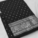 Semi Katan khaddi Georgette Soft Silk Saree thumb 3
