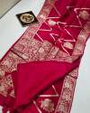 Zig Zag Kora Organza Dybel Silk Saree thumb 1