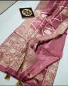 Zig Zag Kora Organza Dybel Silk Saree thumb 7