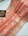 Zig Zag Kora Organza Dybel Silk Saree thumb 9