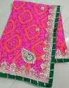 Jaipuri Georgette Gotta patti Bandhej Saree