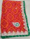 Jaipuri Georgette Gotta patti Bandhej Saree thumb 1
