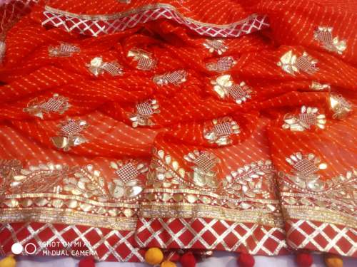 Marwadi Gotta Work Leheriya Saree by Pancholi Collection Plus