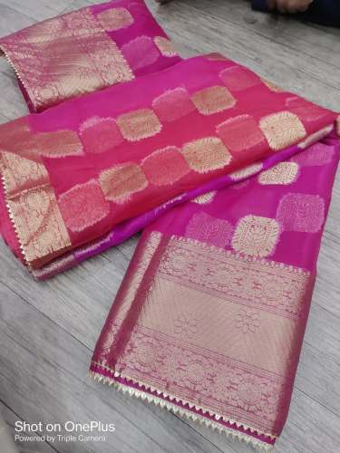 Pure Organza Mix Zari Silk Saree by Pancholi Collection Plus