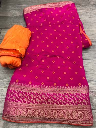 Pure Russian Silk Zari Weaving Saree by Pancholi Collection Plus