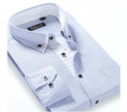 Striped Design Front Pocket Male Shirt 