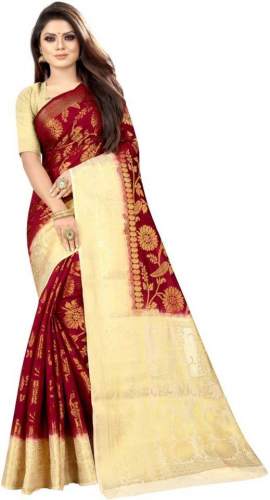 Buy Banarasi Art Silk Saree By Gujju lifestyle by Gujju Lifestyle