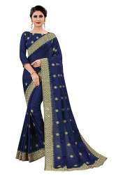 Get Ved Fashion Blue Saree At Wholesale Price