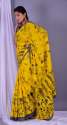 Fancy Yellow Printed Saree For Women 