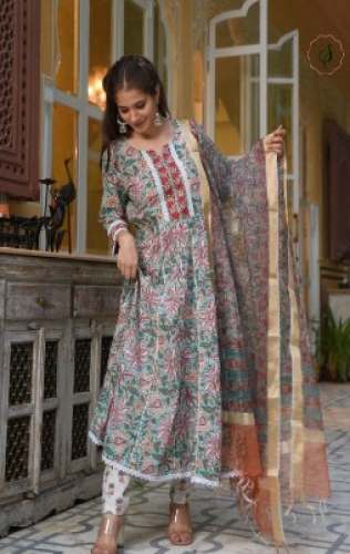 Kalamkari Printed Dress Material for women