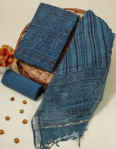 Rama Blue Kota Doria Salwar Suits