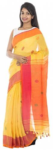Buy Linen Saree By Kaathputli Brand by Kaathputli