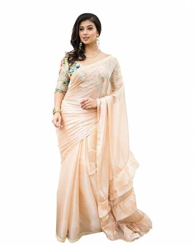 Get Organza Ruffle Saree By Kaathputli by Kaathputli