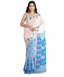 Buy Pure Cotton Jamdani Saree By SARIKA Brand