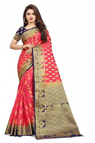 Buy Bhojalram Creation Brand Banarasi Cotton Saree by BHOJALRAM CREATION