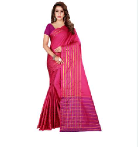 Ladies Casual Woven Cotton Silk Saree by Krishna Wholesaler