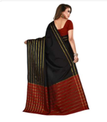 Solid Pure Aura Cotton Saree by Krishna Wholesaler