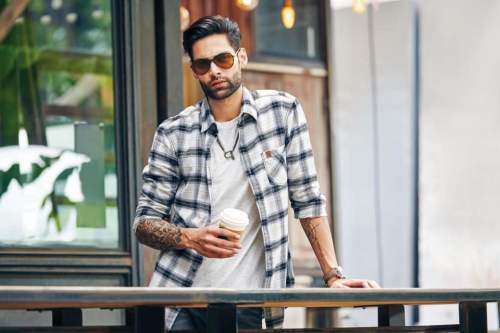Party wear Mens Checks Shirt 