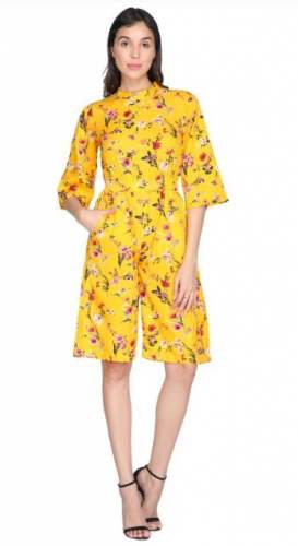 Flowery Printed Short Jumpsuit by Shopolica