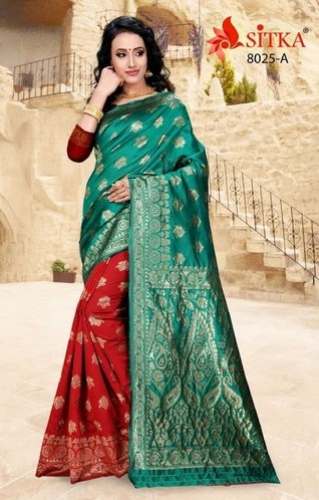 Buy Ethnic Empire Brand Jacquard Saree by Ethnic Empire